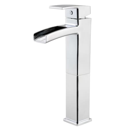 Pfister Single Handle Kenzo Single Handle Vessel Faucet Chrome, Single Hole Mount, Polished chrome 1 Hole LG40-DF0C