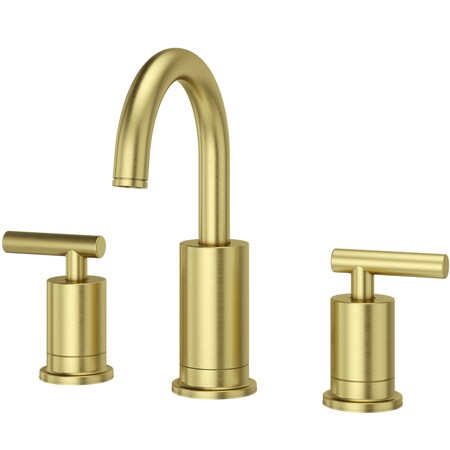 Pfister Dual Handle Contempra Wide Spread, Brushed Gold, Brushed Gold 3 Hole LG49-NC1BG