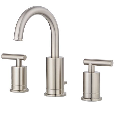 Pfister Dual Handle Contempra Two Hdl Widespread Lavatory Fc, Brushed Nickel 3 Hole LG49-NC1K