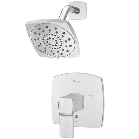 Pfister Single Handle Deckard Shower Only Trim Kit, Chrome, Polished chrome 2 Hole LG89-7DAC