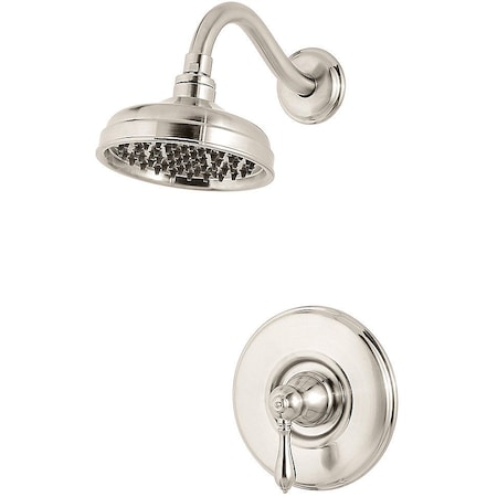 Pfister Single Handle Marielle Shower Trim, Brushed Nickel, Brushed Nickel 2 Hole LG89-7MBK