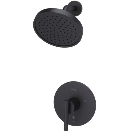 Pfister Single Handle Contempra Shower Only, Matte Black, Matte Black 2 Hole LG89-7NCB