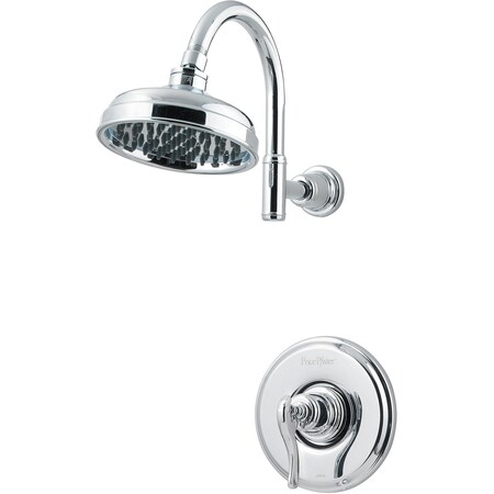 Pfister Single Handle Ashfield Shower Trim, Chrome, Polished chrome 2 Hole LG89-7YPC