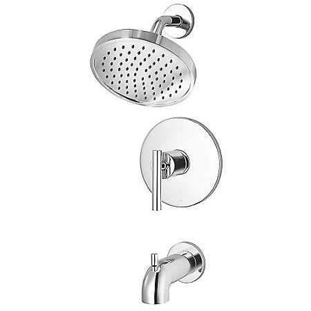 Pfister Single Handle Contempra Tub And Shower Trim, Polished C, Polished chrome 3 Hole LG89-8NCC