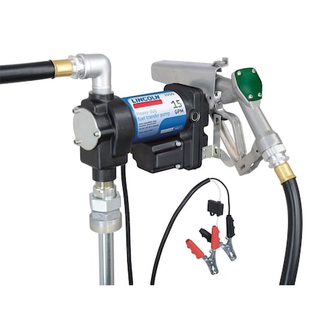 Lincoln Industrial Heavy Duty 12V Dc Fuel Transfer Pump, 15 LIN1550