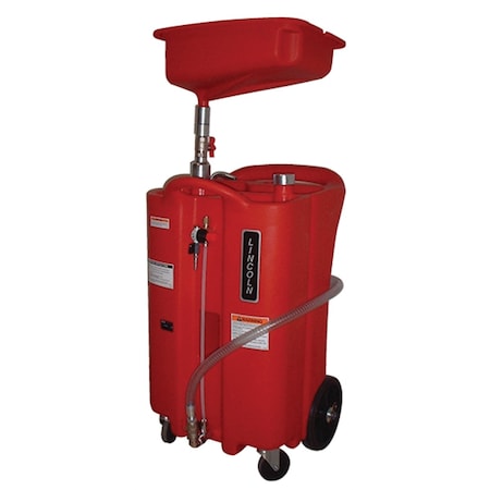 Lincoln Industrial Pressurized 26 Gallon Plastic Used Fluid Evacuation Tank LIN3624