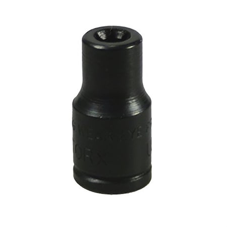 Lisle External Torx Socket, E8, 1/4" D, Black 26800