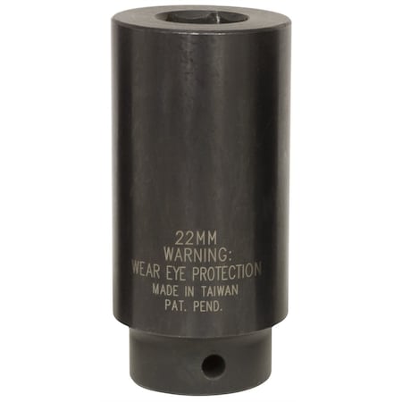 Lisle 1/2" Drive, 22mm Metric Socket 77110