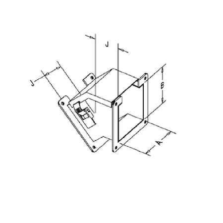 Wiegmann N1 LAY-IN 45 DEG OUTSIDE 4X4 CS, GRY, 1 Rating, Carbon Steel, Polyester Powder LJWL454C