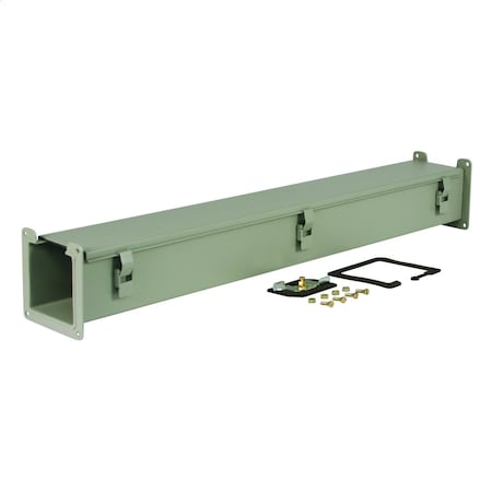 Wiegmann N1 LAY-IN WIREWAY 4X4X24 CRBN STL, GRY LJW42