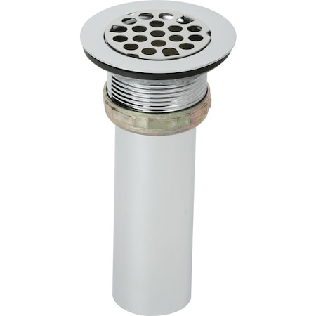 Elkay Drain Fitting, 2", SS, Grid Strainer, Tail LK8