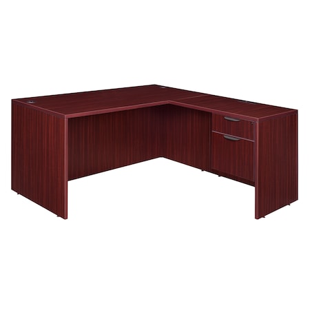 REGENCY Regency Legacy 66 x 77 in. L Desk with Single Pedestal Drawer Unit- Mahogany LLDSP663047MH