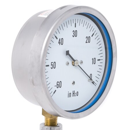 Pic Gauges 4 in Dial, 1/4 in NPT Lower Location, Stainless Steel Case Material LP1-SB-404-60V