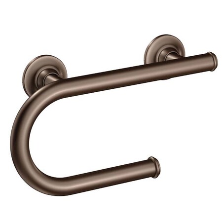 Moen 8" L, Concealed, Stainless Steel, Grab Bar with Paper Holder Old World Bro, Old World Bronze LR2352DOWB