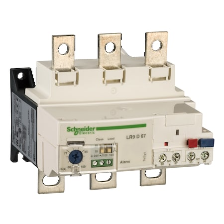 Schneider Electric Thermal Overload Relay, 1NC/1NO, 100 A Max current, 690V AC LR9D67