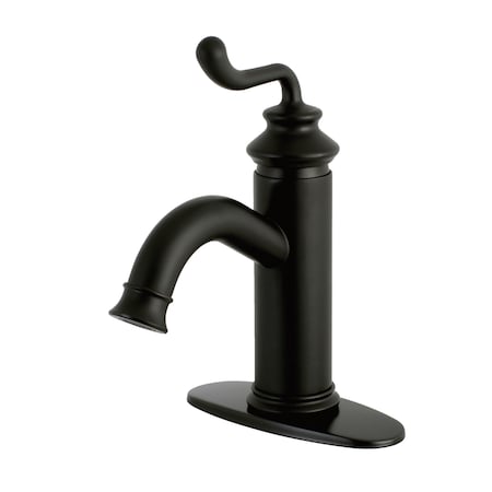 Royale Single Handle LS5410RL Single Handle Monoblock Lavator, Single Hole Mount, Matte Black 1 Hole LS5410RL
