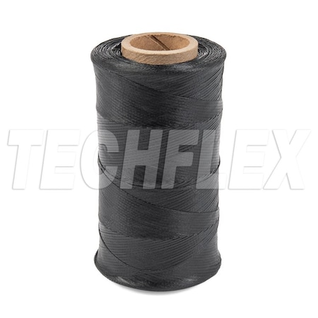 Techflex Poly, Lacing Tape, Size 5 Fin B Black LT2-S5-FB-BK