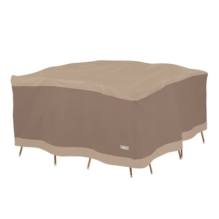 Duck Covers Elegant Swiss Coffee Patio Square Table Set Cover, 76"L x 76"W x 32"H LTS07676