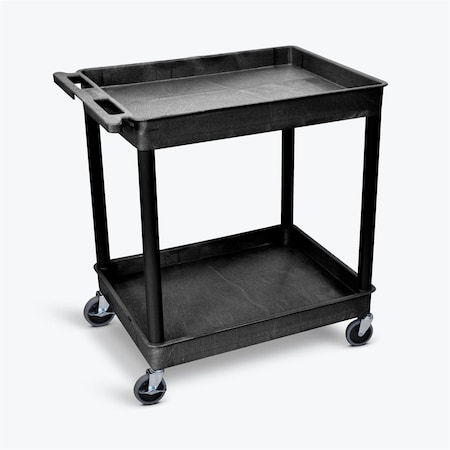 Luxor Plastic Utility Cart, 2-Shelf LUXTC11