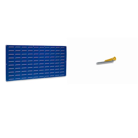 Triton Products Louvered Panel W/ Mounting Hardware, Epoxy Coated 18-Gauge, Blue, (1) 48" W x 24" H LVP-1