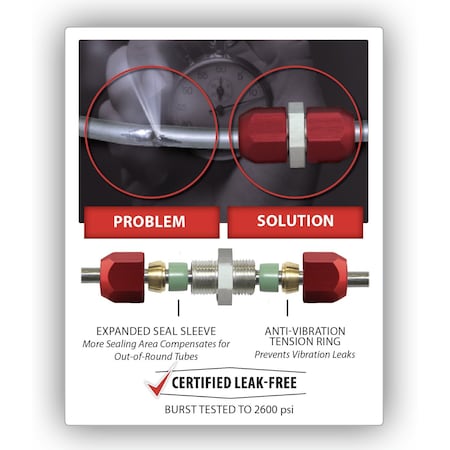 Airsept Lne Splice Strght Repair Kit, 16mm OD Lne 77016