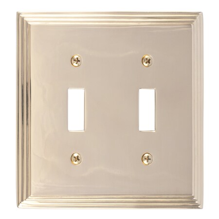 Brass Accents Classic Steps Double Switch, Number of Gangs: 2 Polished Brass Finish M02-S2530-605