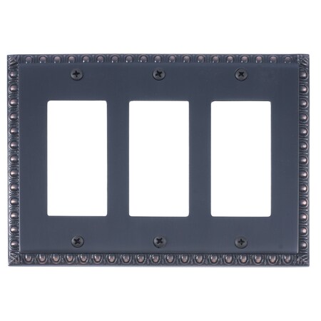 Brass Accents Egg and Dart Triple GFCI, Number of Gangs: 3 Venetian Bronze Finish M05-S7590-613VB