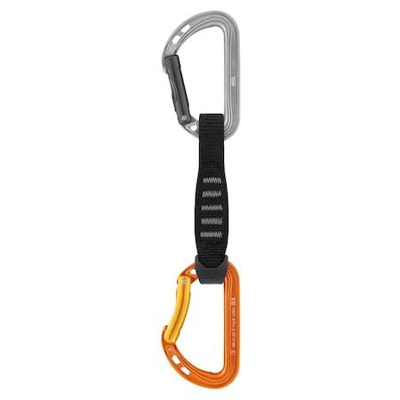 Petzl Quickdraw, 11cm Length, Aluminum, Nylon Sling, Orange/Black/Gray M061AC00