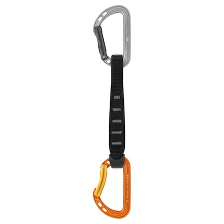 Petzl Quickdraw, 17cm Length, Aluminum, Nylon Sling, Orange/Black/Gray M061AC01