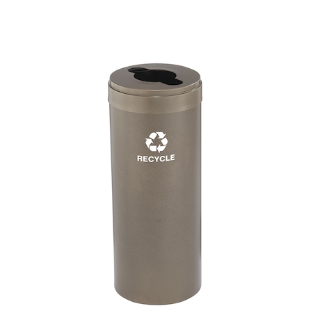 Glaro 15 gal Round Recycling Bin, Bronze Vein M-1242BV-BV-M5