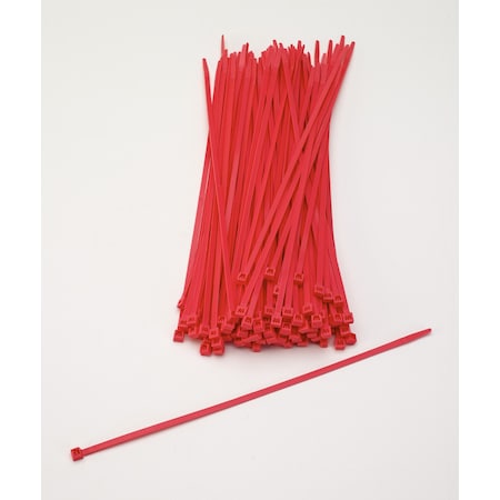Mutual Industries Cable Tie, 11 in L, Neon Red, Plastic, 2 PK M14970-179-11