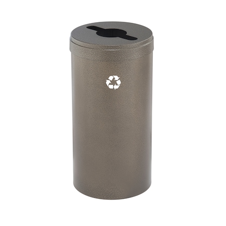 Glaro 16 gal Round Recycling Bin, Bronze Vein M-1532BV-BV-M1