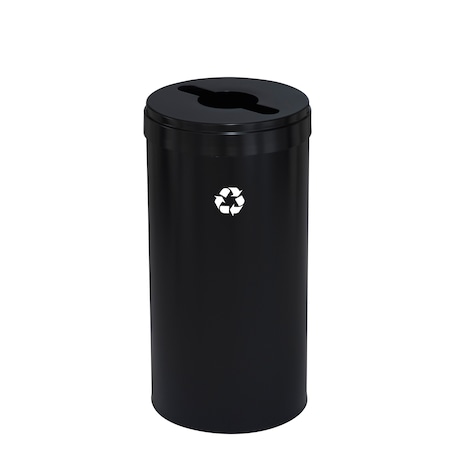 Glaro 23 gal Round Recycling Bin, Satin Black M-1542BK-BK-M1