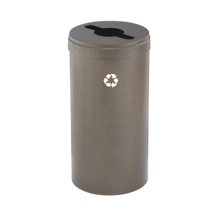 Glaro 23 gal Round Recycling Bin, Bronze Vein M-1542BV-BV-M1