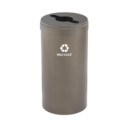 Glaro 23 gal Round Recycling Bin, Bronze Vein M-1542BV-BV-M5