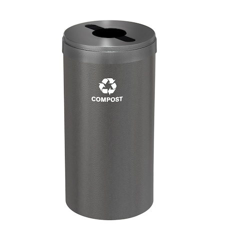 Glaro 23 gal Round Recycling Bin, Silver Vein M-1542SV-SV-M4