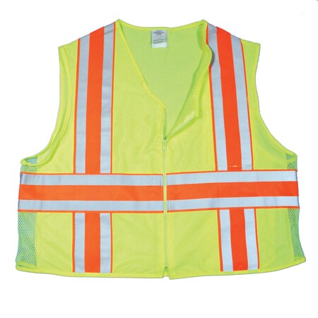 Mutual Industries High Visibility ANSI Class 2 Deluxe, PK2 4XL L Class 2 2 PK M16334-0-7