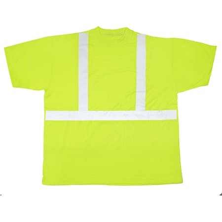 Mutual Industries High Visibility Polyester ANSI Class, PK2, Polyester, Lime, Large, 2 PK M16355-0-3
