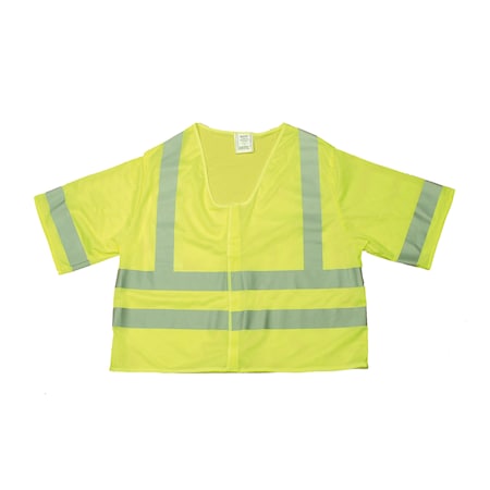 Mutual Industries Hi-Vis Vest w/Sleeves 4XL L Class 3 , Velcro M16364-7