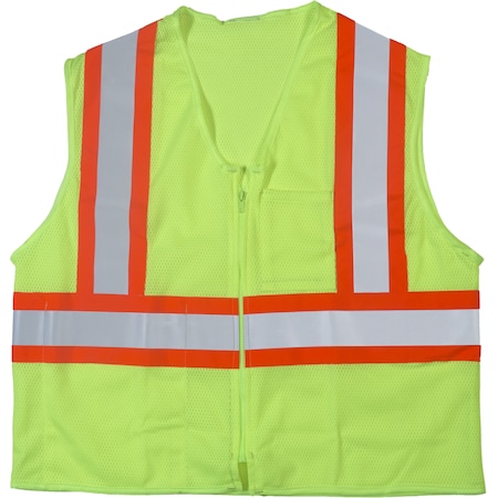 Mutual Industries Hi-Vis Safety Vest S Class 2 2 PK M16376-0-1