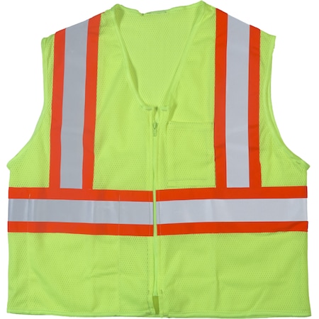 Mutual Industries Hi-Vis Safety Vest L Class 2 2 PK M16376-0-3