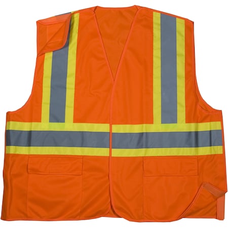 Mutual Industries Hi-Vis Safety Vest X-L Class 2 2 PK M16389-0-4