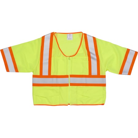 Mutual Industries Hi-Vis Safety Vest M Class 3 2 PK M16391-2