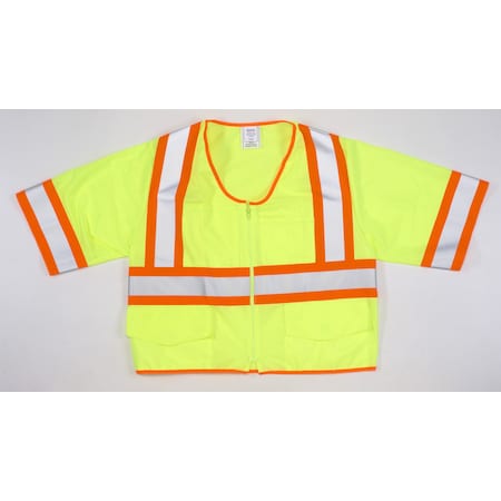 Mutual Industries Hi-Vis Safety Vest 4XL Class 3 2 PK M16392-7