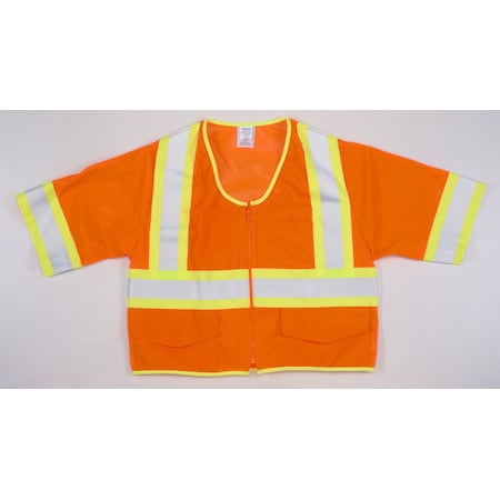Mutual Industries Hi-Vis Safety Vest 4XL Class 3 2 PK M16393-7