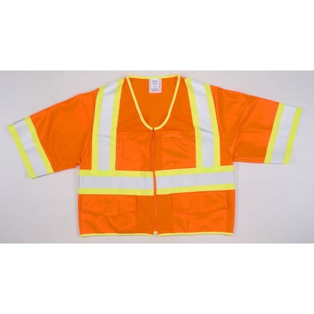Mutual Industries Hi-Vis Safety Vest L Class 3 2 PK M16394-3