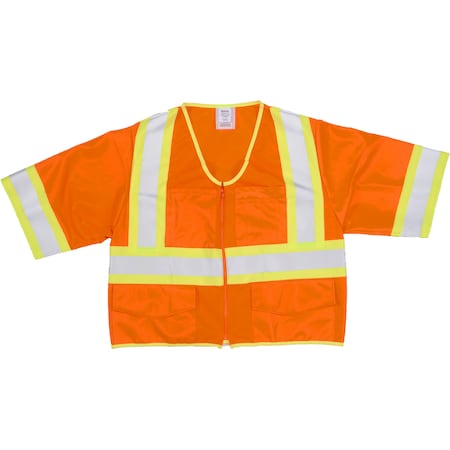 Mutual Industries Hi-Vis Safety Vest XL Class 3 2 PK M16394-4