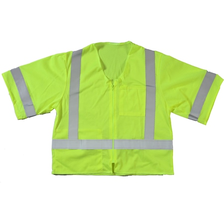 Mutual Industries High Visibility ANSI Class 3 Mesh S, PK4, 10 in Height, 10 in Width M17110-139-3