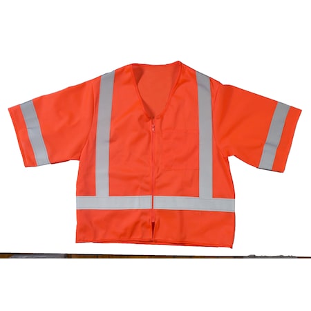 Mutual Industries High Visibility ANSI Class 3 Mesh S, PK4, 10 in Height, 10 in Width M17110-45-3