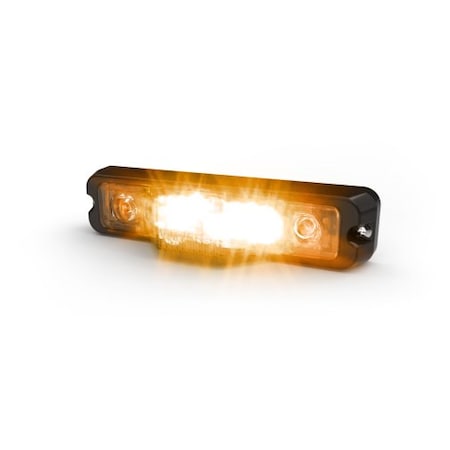 Code 3 LED Warning Light, 3 in One, Amber/White M180SMC-AW